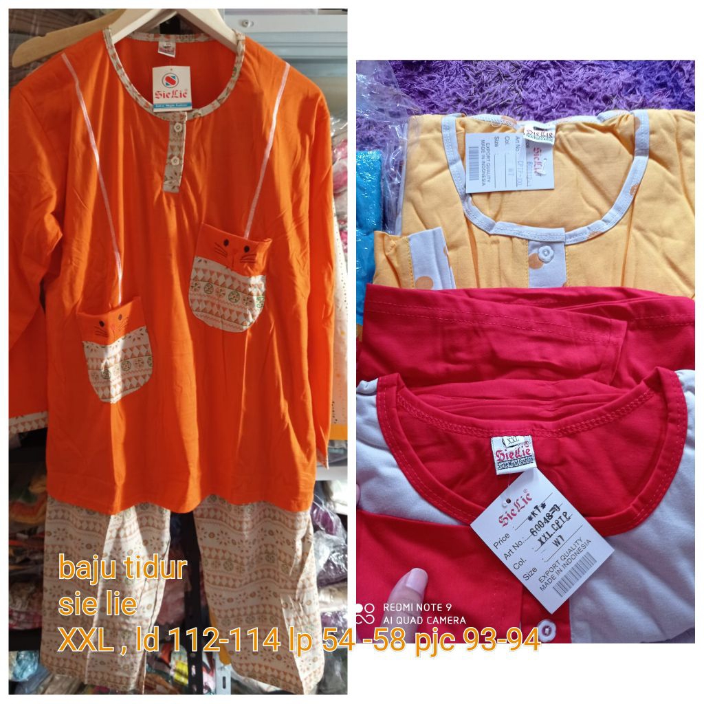 piyama /baju tidur sie lie set dewasa