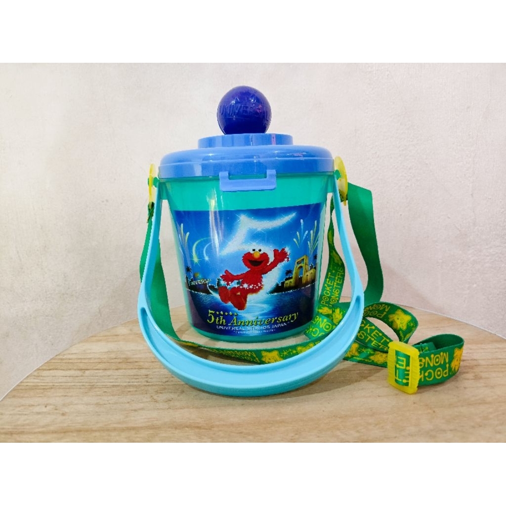 Bucket Popcorn Elmo Sesame Universal Studio
