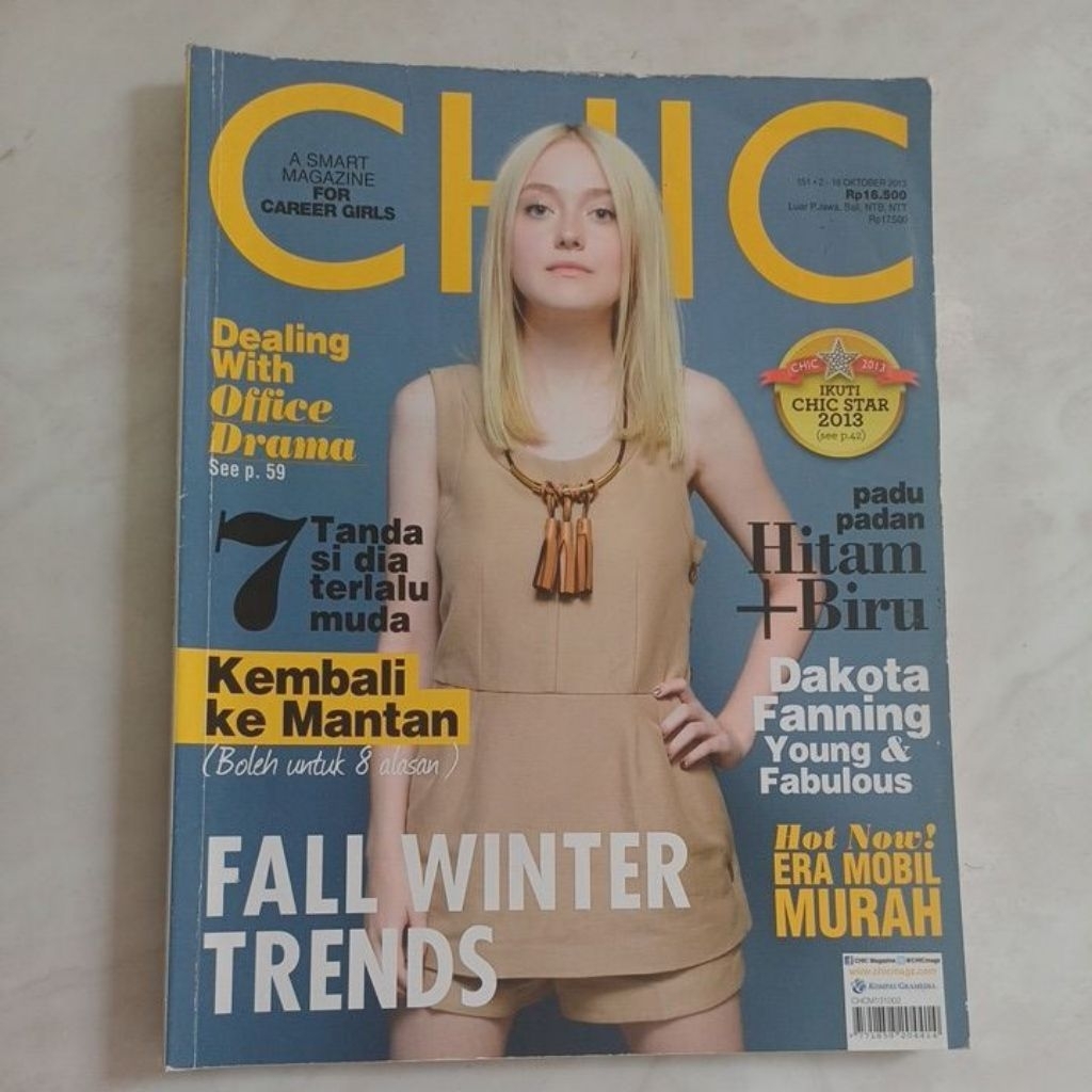 Prelove Majalah Chic edisi Oktober 2013 Majalah bekkas masih bagus