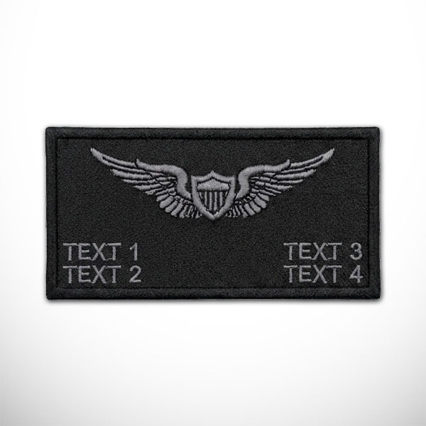Patch Custom US Army Warrant Officer Nametag Bordir Insignia Squadron Wing Name Tag Nama WO Penerban