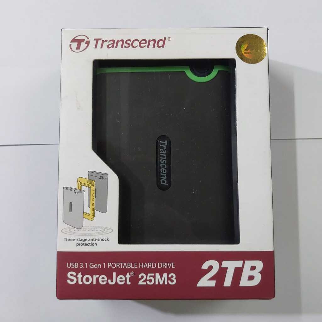 hdd hardisk external transcend 2tb mulus likenew box murah