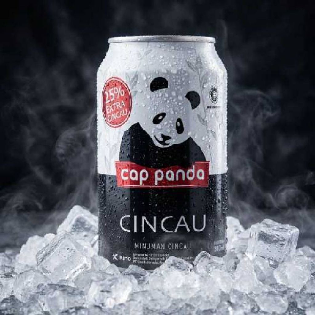 Cap Panda Cincau, sebuah minuman cincau hitam dalam kemasan kaleng