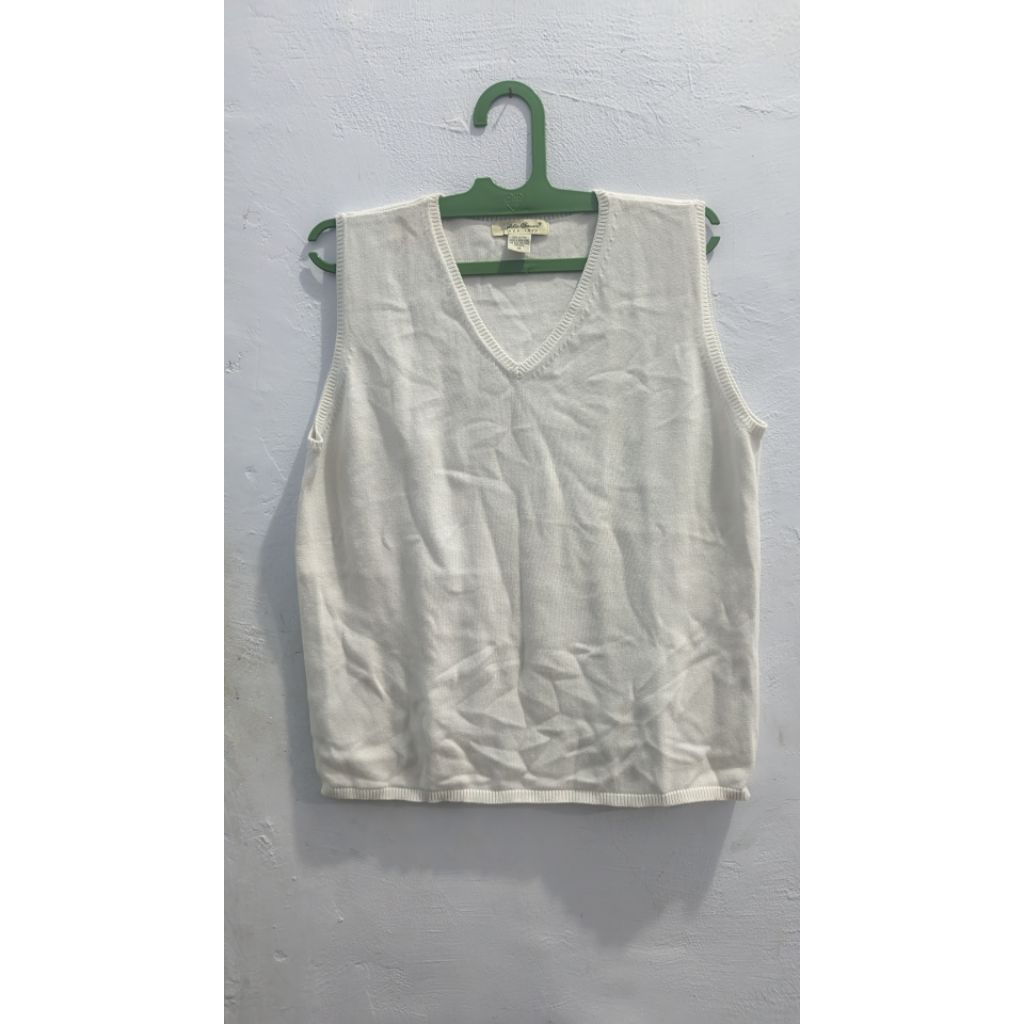 Preloved Vest Putih Rajut