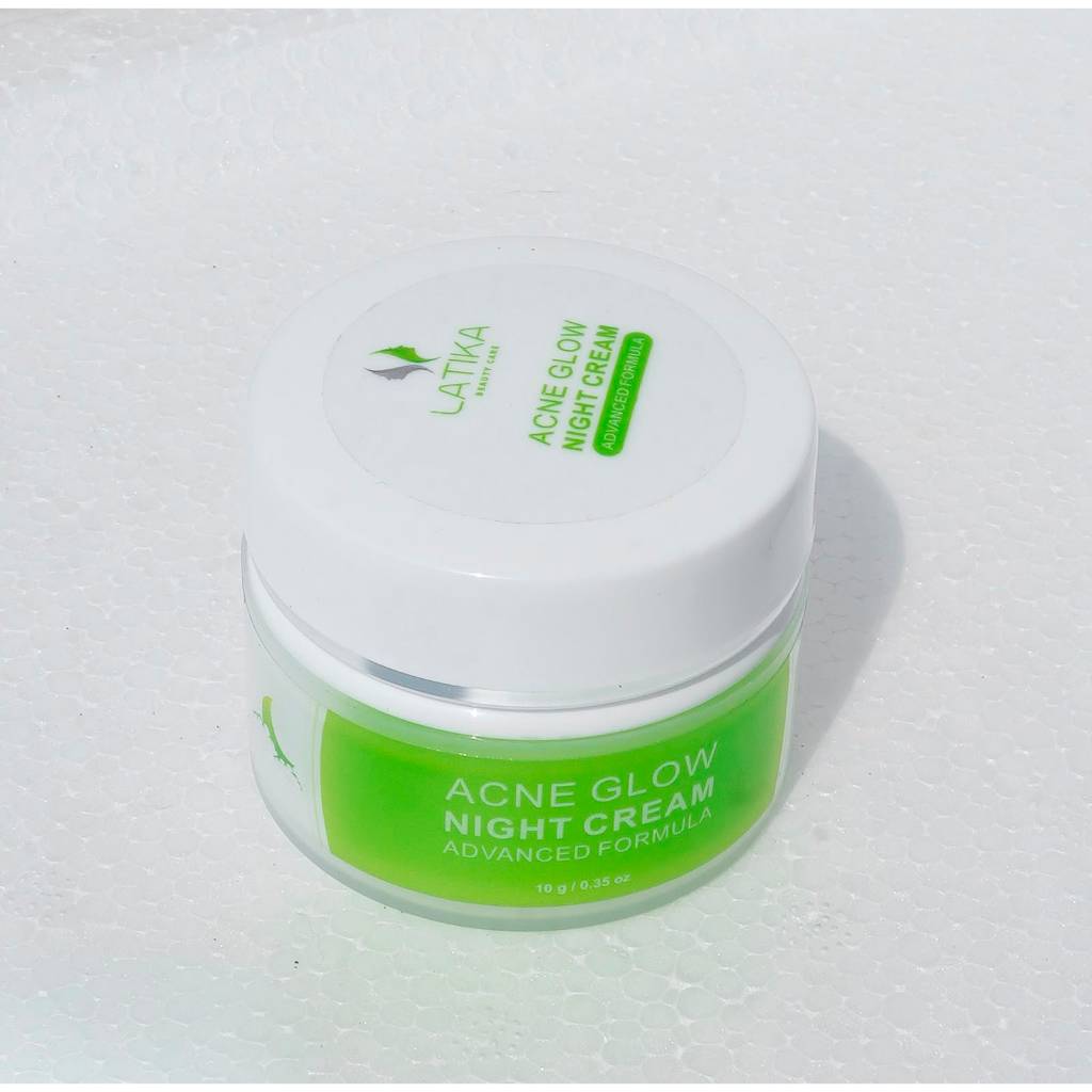 LATIKA CREAM MALAM ACNE GLOW EXPERT (cream putih) MAMPU MEMBANTU MEREDAKAN JERAWAT MERADANG DAN MENY