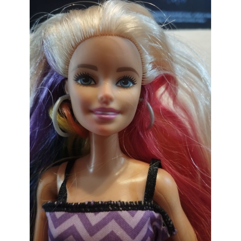 boneka barbie rainbow  sparkle hair