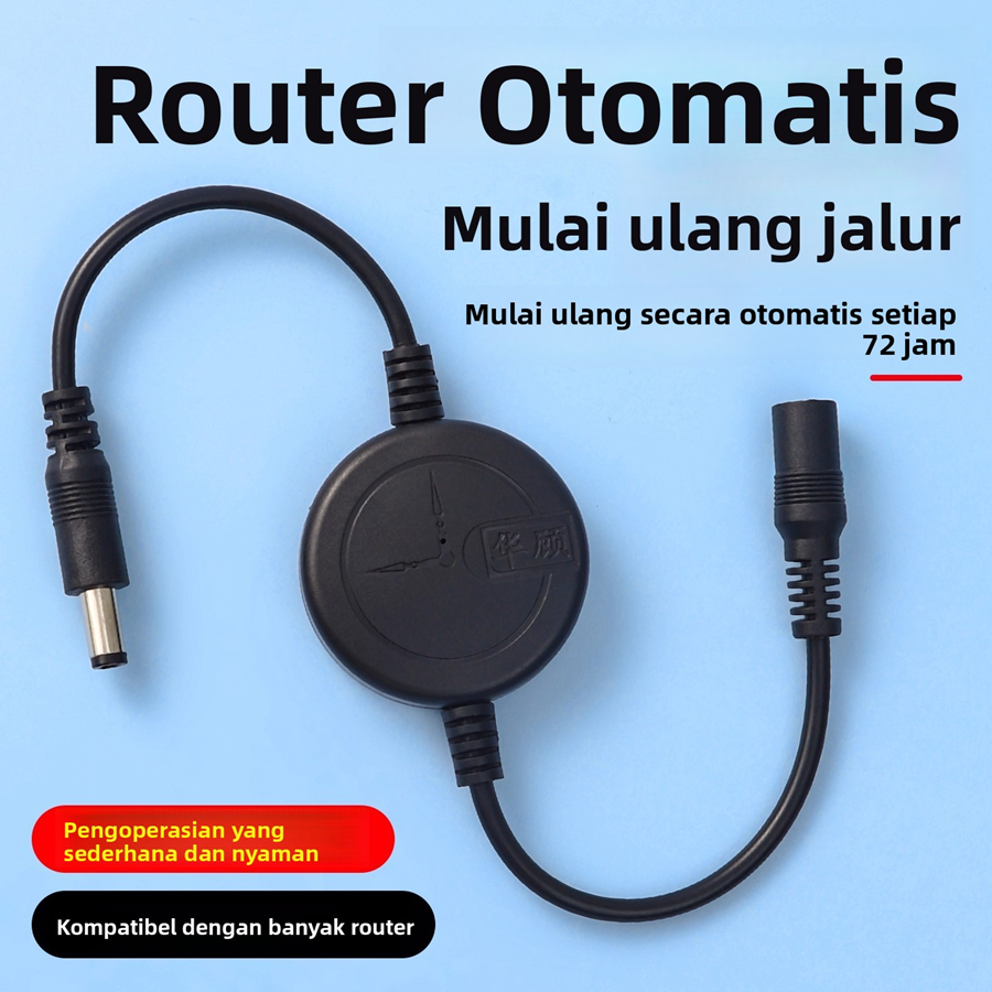 Kabel Reset Otomatis untuk Pemadaman Listrik 72 Jam pada WiFi Modem Optik, Kabel Pengatur Waktu Rest
