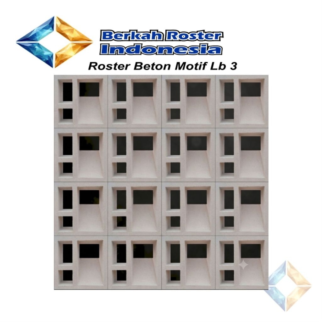 ROSTER BETON/ROSTER MINIMALIS/LOSTER BETON/VENTILASI UDARA MOTIF LB 3/COD
