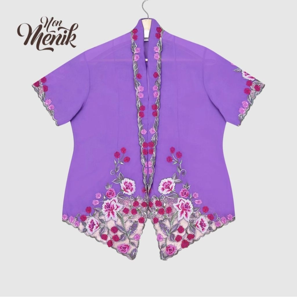 XL KEBAYA BUNGA TRADISIONAL LAVENDER