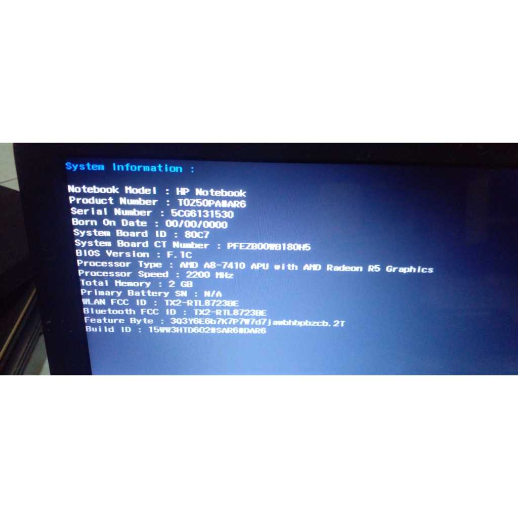 Mobo Laptop HP 14-ac181TU