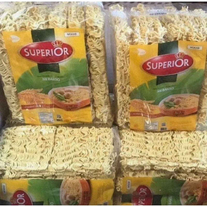 Mie Kering Superior 600 Gram Isi 6 Pcs Mi Mentah Bakso Mie Ayam Goreng Kuah