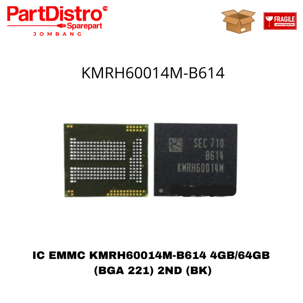 IC EMMC KMRH60014M-B614 4GB/64GB (BGA 221) 2ND (BK)