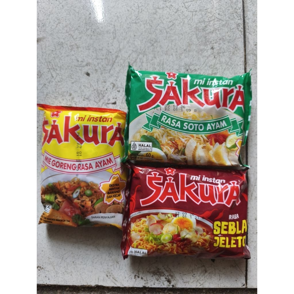 Mie Sakura Goreng,Soto Ayam,Seblak Jeletot