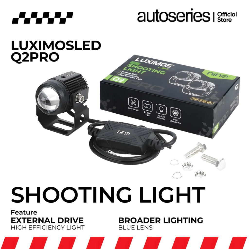 LUXIMOS Lampu Tembak Sorot 32W Q2 Laser Putih Kuning Mini Laser Projie Devil Kipas Waterproof Jauh D