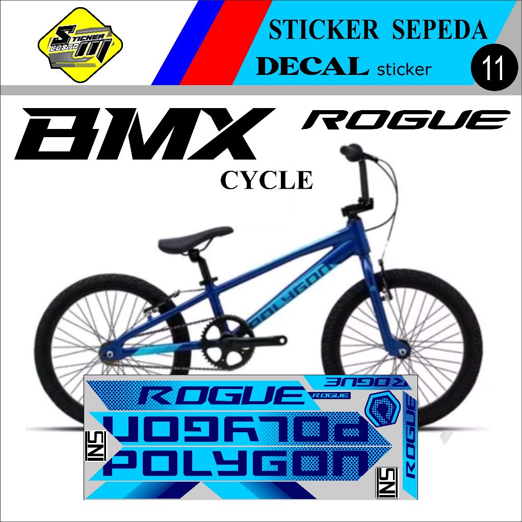 STICKER SEPEDA POLYGON ROGUE ACESORIS SEPEDA BMX