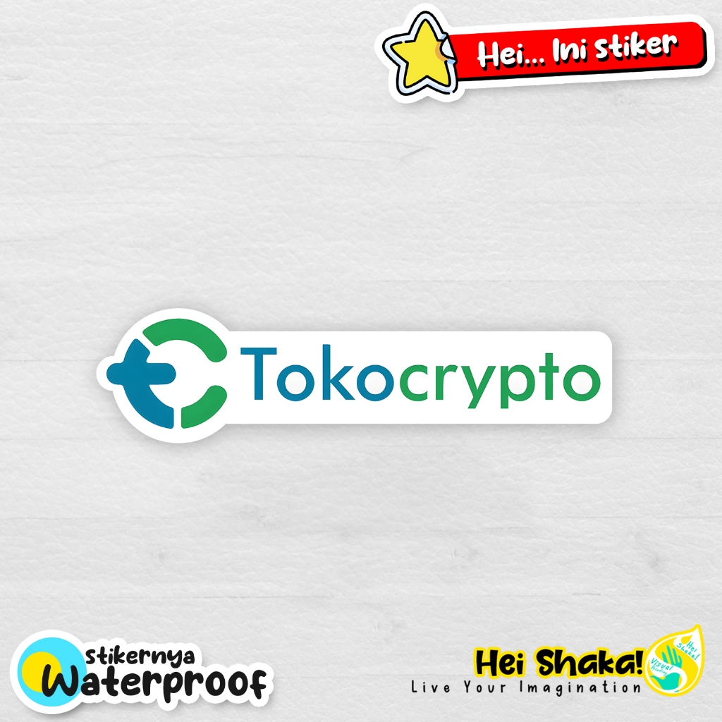 Stiker TokoCrypto Sticker Vinyl Bahan Anti Air