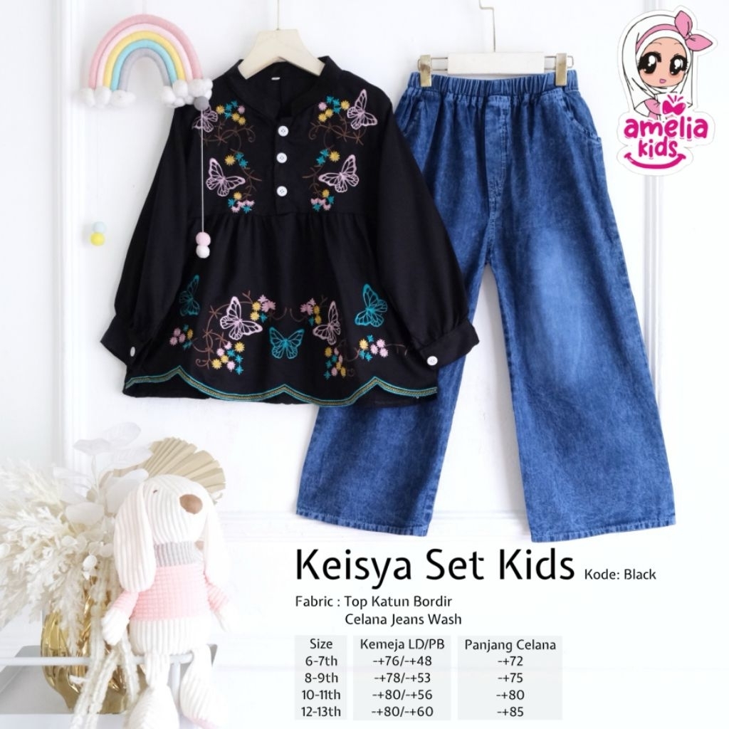Keisya set kids ORI Amelia kids new set anak