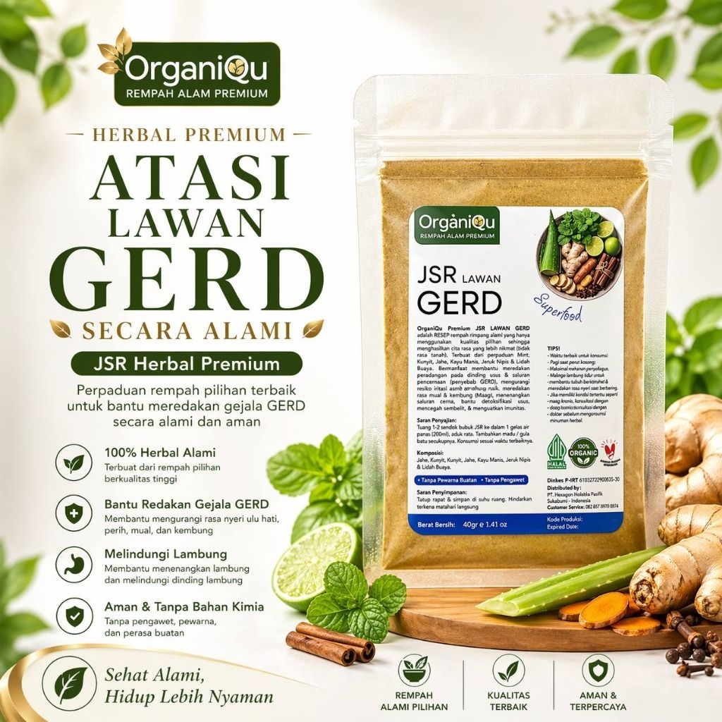JSR LAWAN GERD ORGANIQU - JURUS SEHAT RIMPANG ATASI ASAM LAMBUNG MAAG