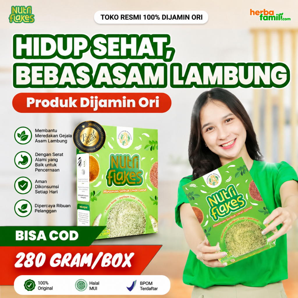 NUTRIFLAKES 100% ORIGINAL | Ori Official Store Asli Sereal Asam Lambung NUTRIFLAKES