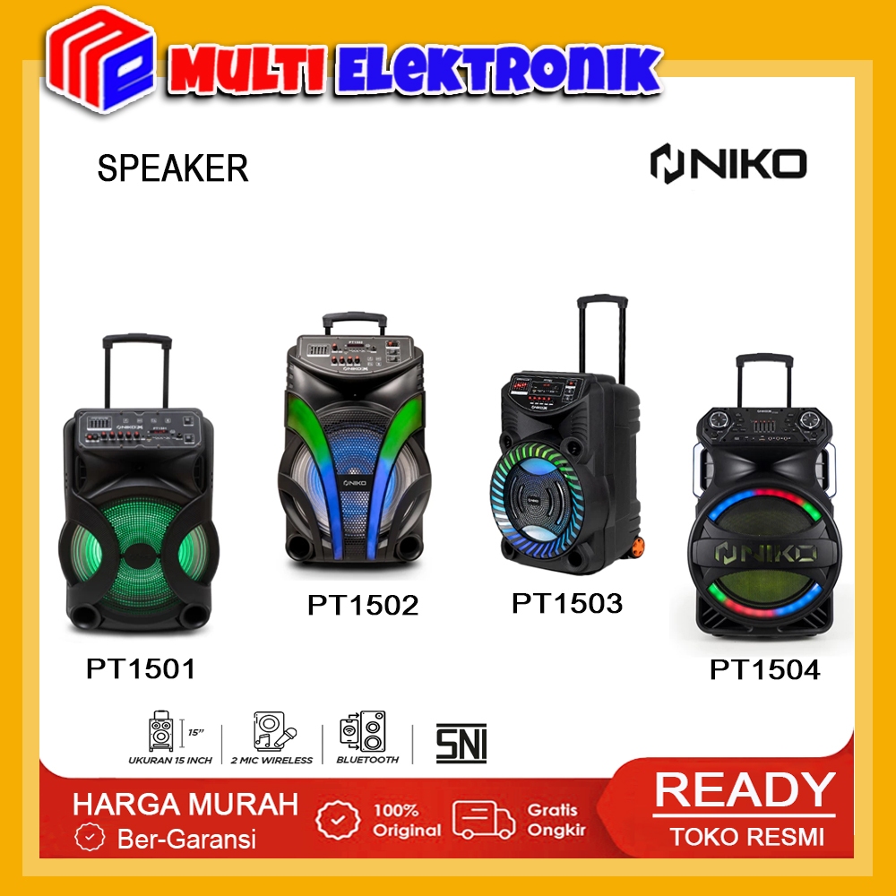 NIKO Speaker Trolley PT-1501 / PT-1502 / PT-1503 / PT-1504 Ukuran 15 Inch