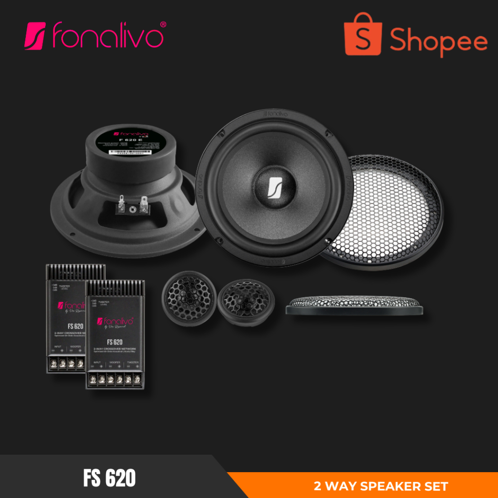 Speaker 2 Way Fonalivo FS 620 Component Set By Vox Research