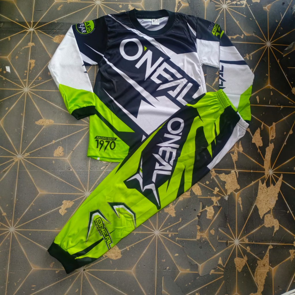 Jersey balap setelan baju motor cross baju balap sepeda motor anak