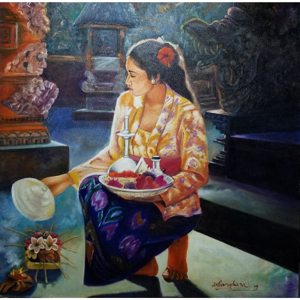 Lukisan Berjudul Gadis Bali Karya Ubangkara Tahun 2019