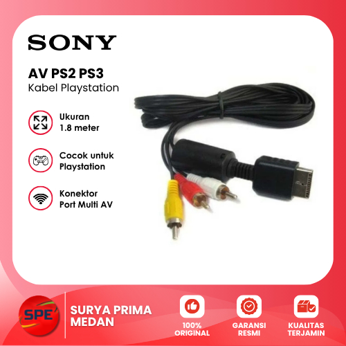 Kabel Cable AV RCA Sony Playstation PS2 PS3