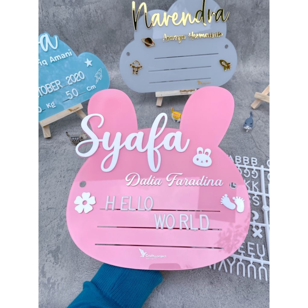 Baby Letter Board Akrilik