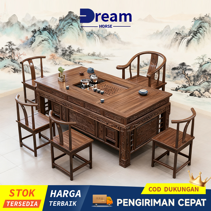 COD Meja Teh Kayu Solid/Meja Teh Kelas Atas/Meja Resepsi/Meja Teh Rumah Tangga/Meja Pembuatan Teh