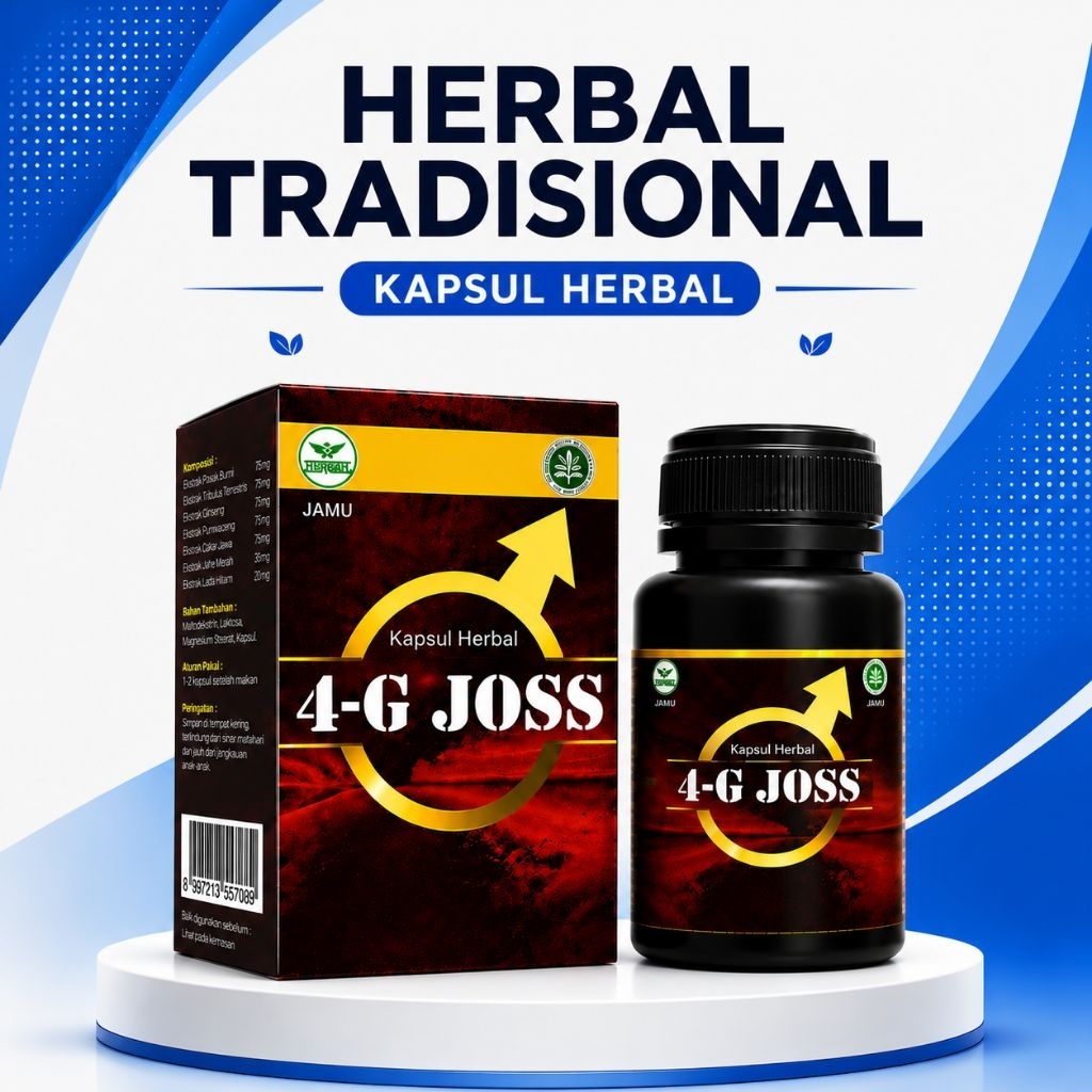 4G-JOSS Capsule Obatkuat Herbal Formula Ekstrak Alami Bantu Jaga Stamina & Ukuran Jhonniie Pria Aman