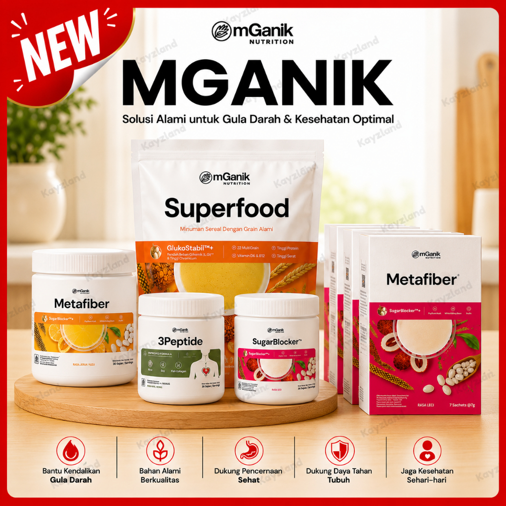 MGANIK Metafiber 3Peptide Superfood Kesehatan Jantung dan Diabetes Obat