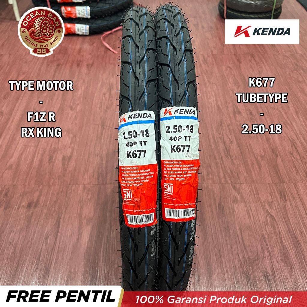 Ban Original KENDA K677 TubeType Ring 18 2.50-18 AG STYLE FIZR F1ZR RX KING