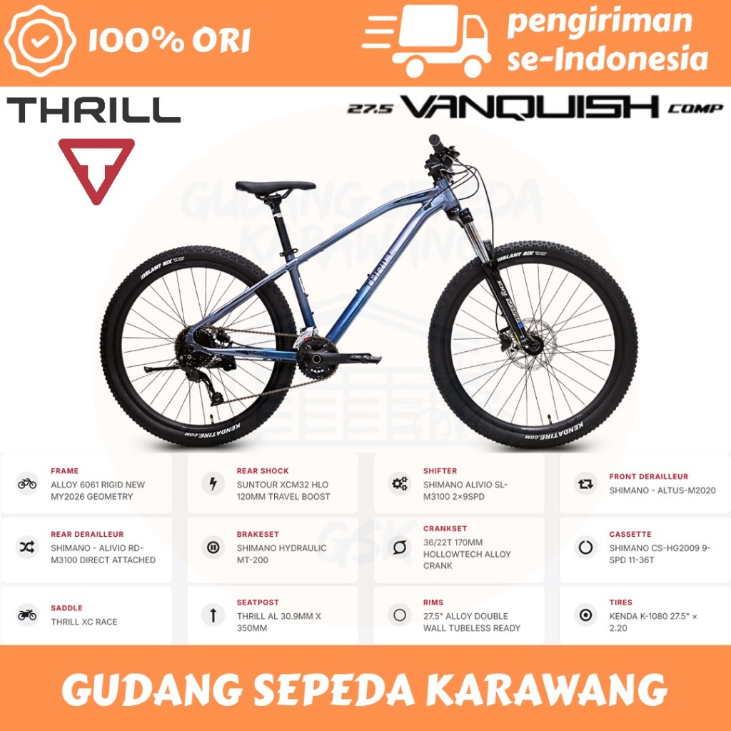 Sepeda Gunung MTB 27.5 THRILL VANQUISH COMP