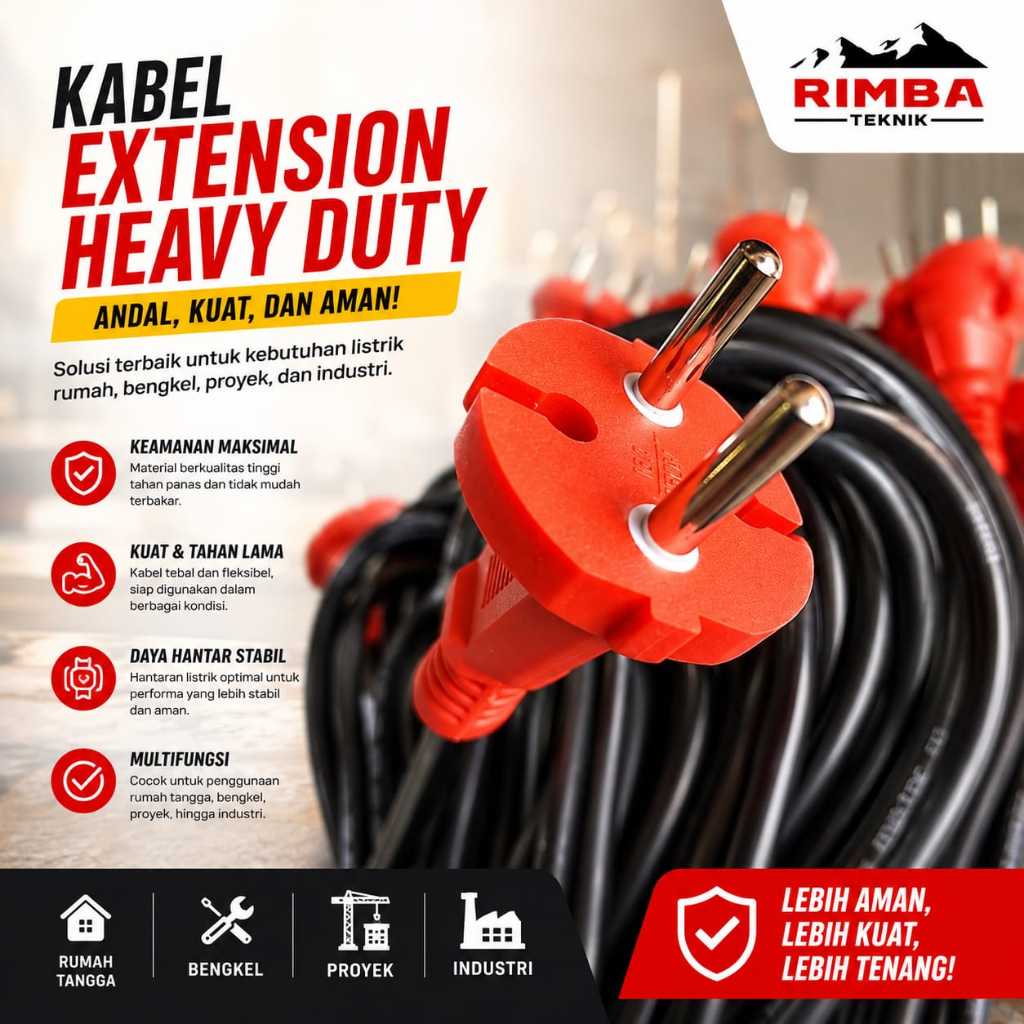 Kabel Power Tembaga 2 meter Bor Gerinda MAKTEC