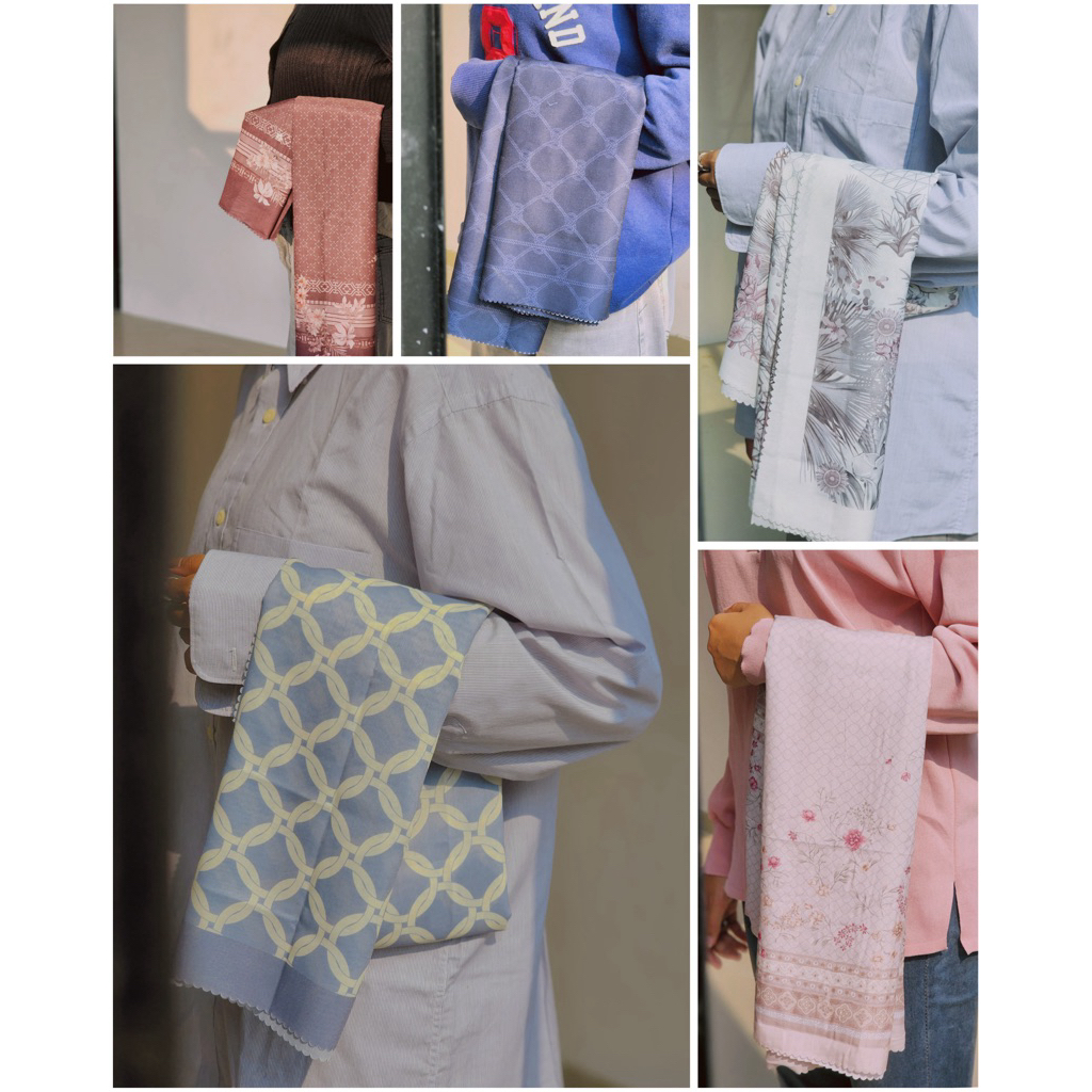 HIJAB SEGI EMPAT VOAL MOTIF MIX PAKET | MIX KODI | JILBAB PREMIUM