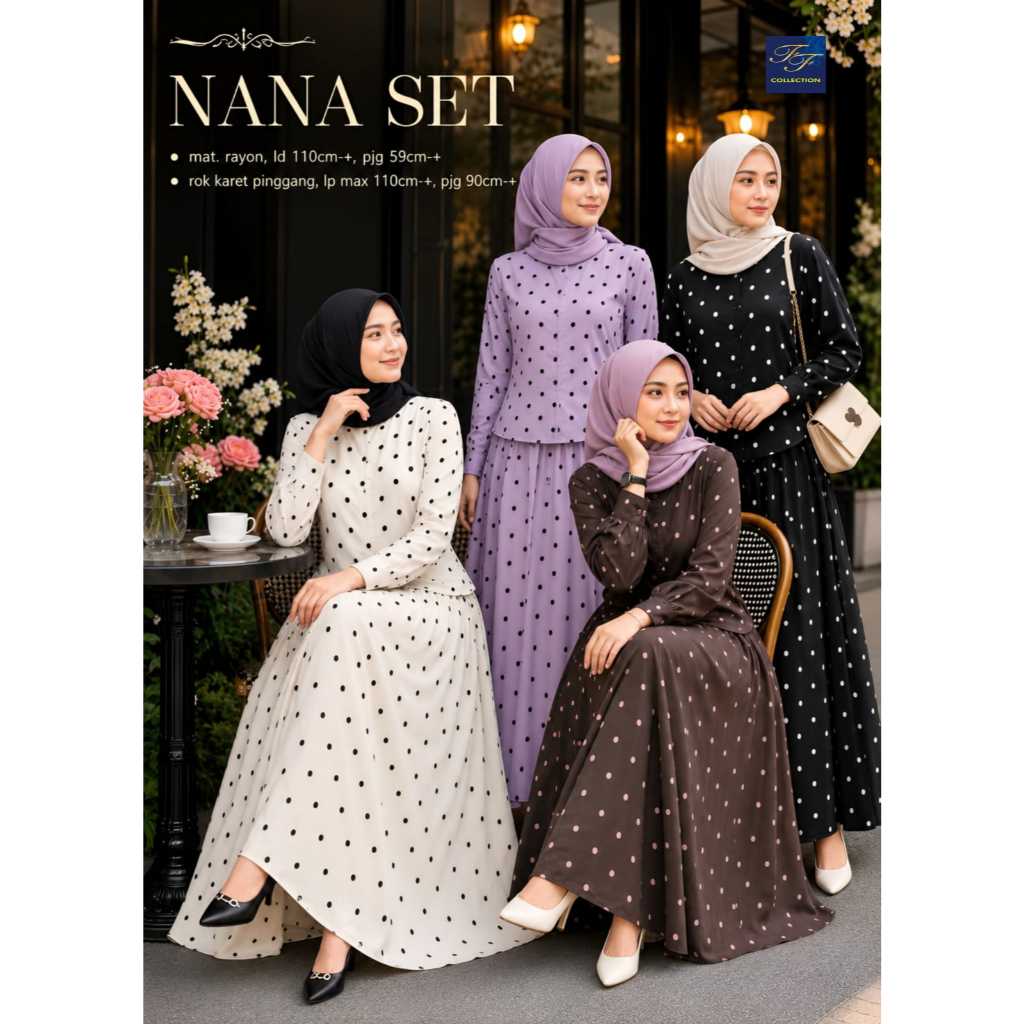 Nana Set Rok by FF motif polka