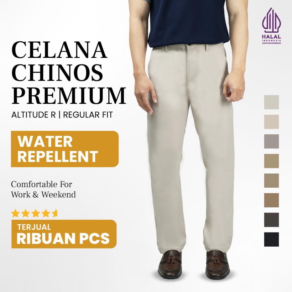 Emba Classic - Altitude R Celana Panjang Pria Chino Regular Fit Collection