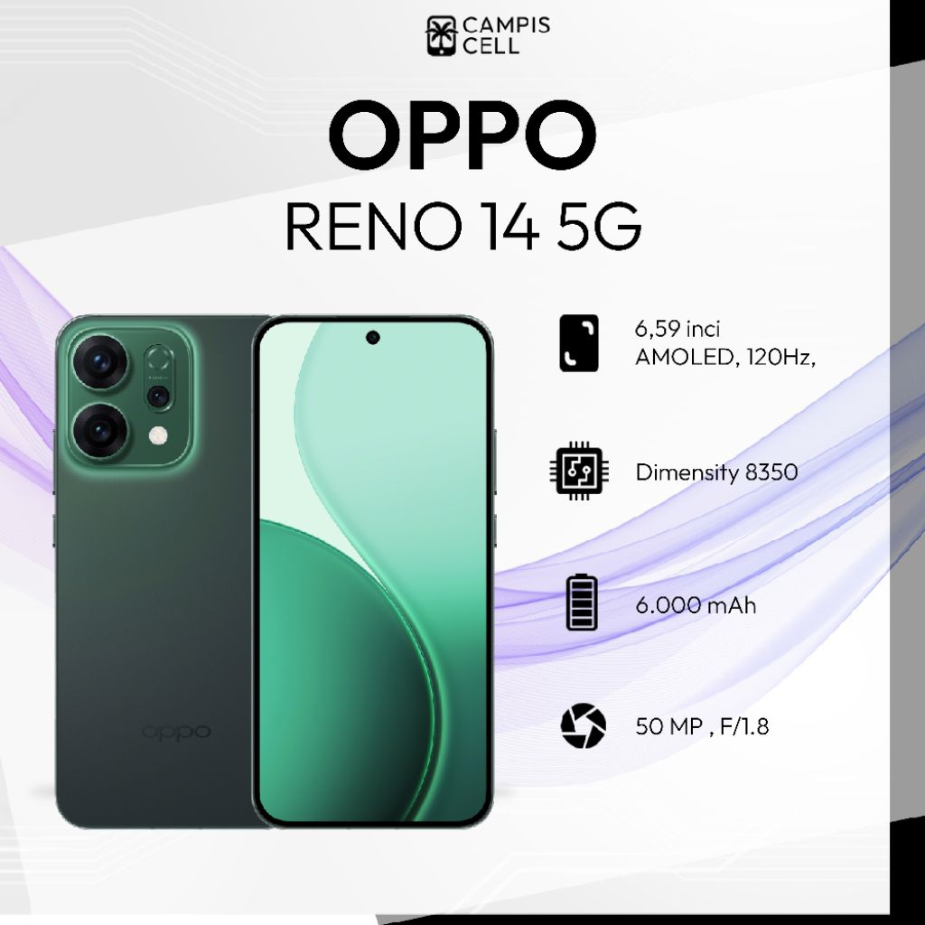 Handphone Oppo Reno 14 5G Ram 12 256 GB BNOB Like New