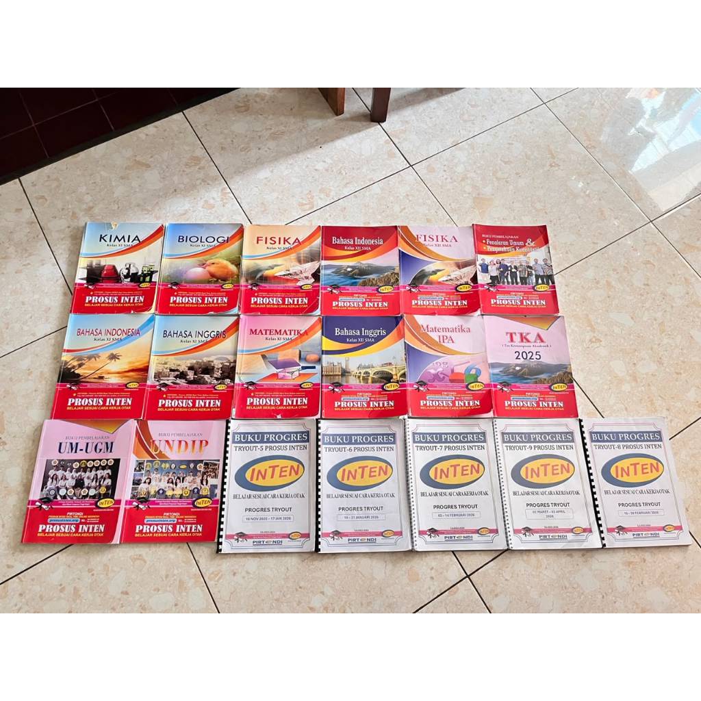 [PRELOVED] Buku Inten Kelas Xll, PU PK, TKA 2025, UM/UTUL UGM, UM Undip, Progres 5-9