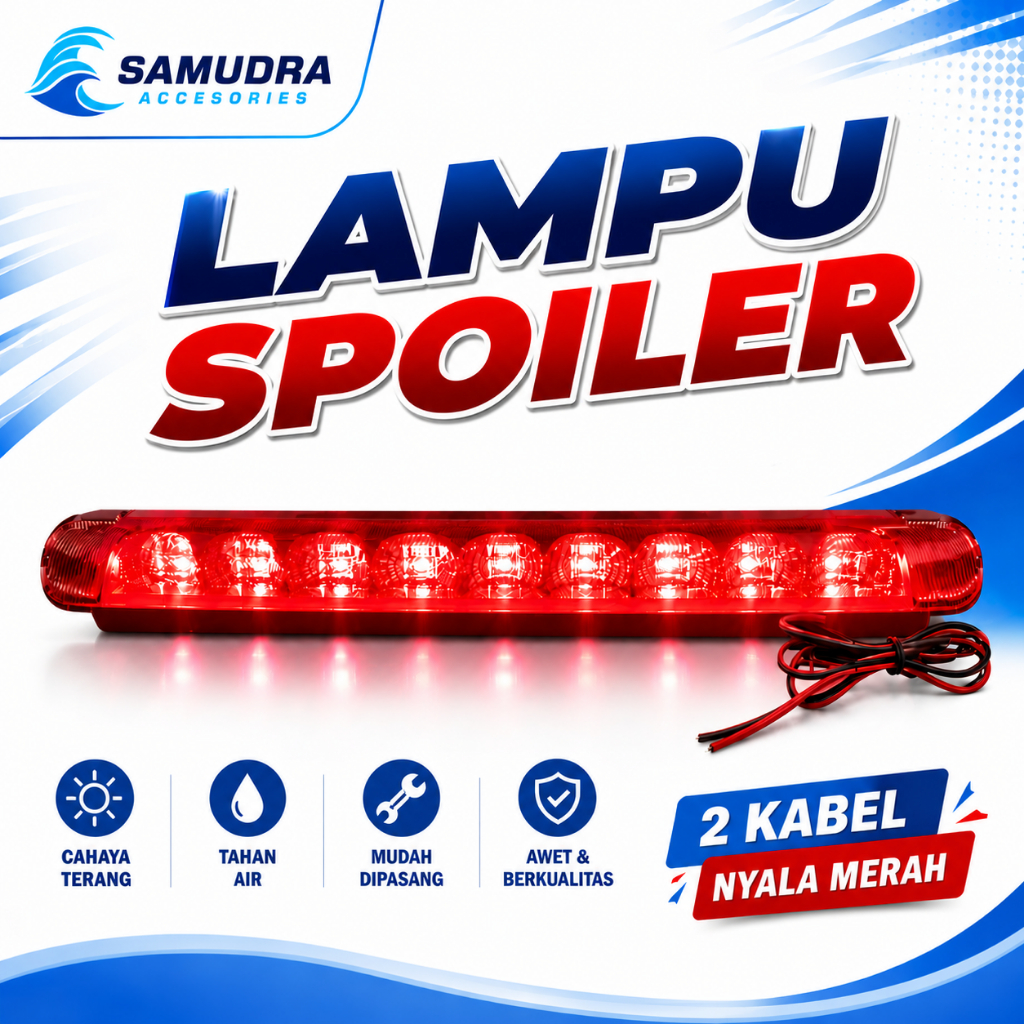 Lampu Spoiler Belakang Mobil Universal LED 30cm Avanza Xenia Innova Rush Agya Ayla Calya Sigra Stop 