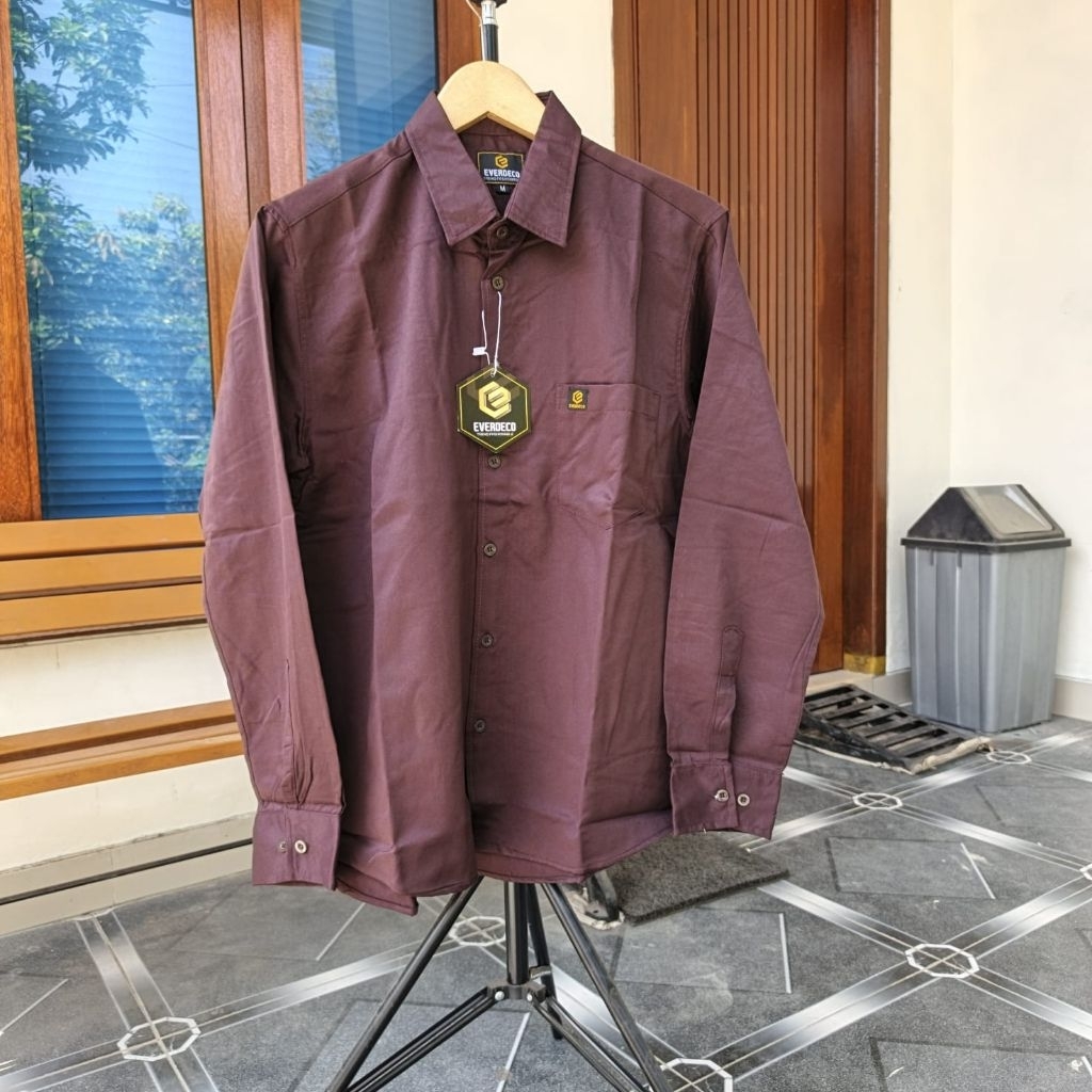 TOYOBO KEMEJA HEM POLOS PRIA BAHAN TOYOBO  FORMAL CASUAL LENGAN PANJANG