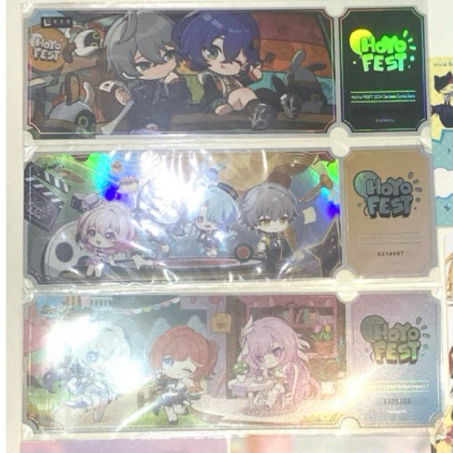 Tiket Hologram Merchandise Hoyofest 2024 HSR HI3rd ZZZ