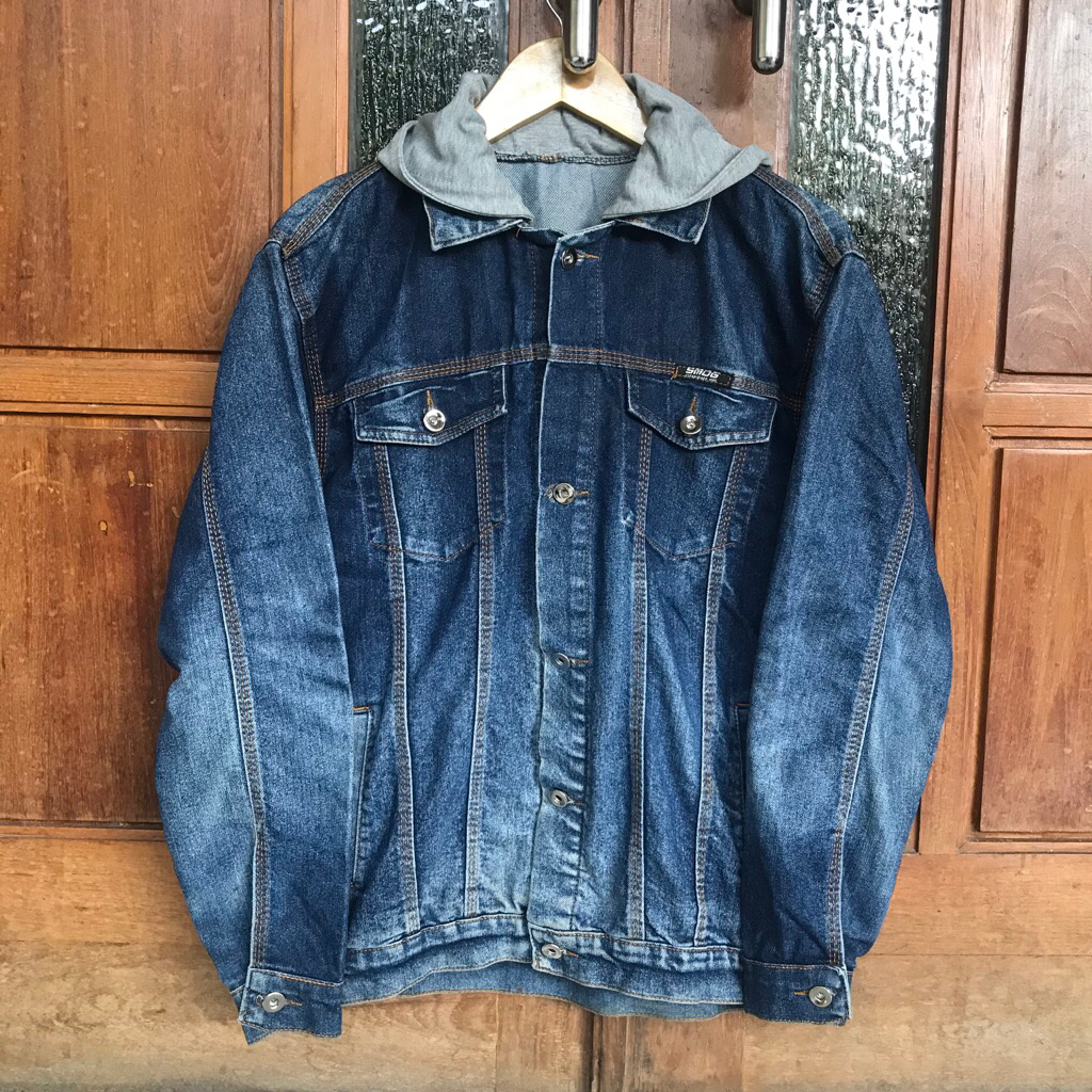 SMOG Hoodie Vintage Denim Jacket