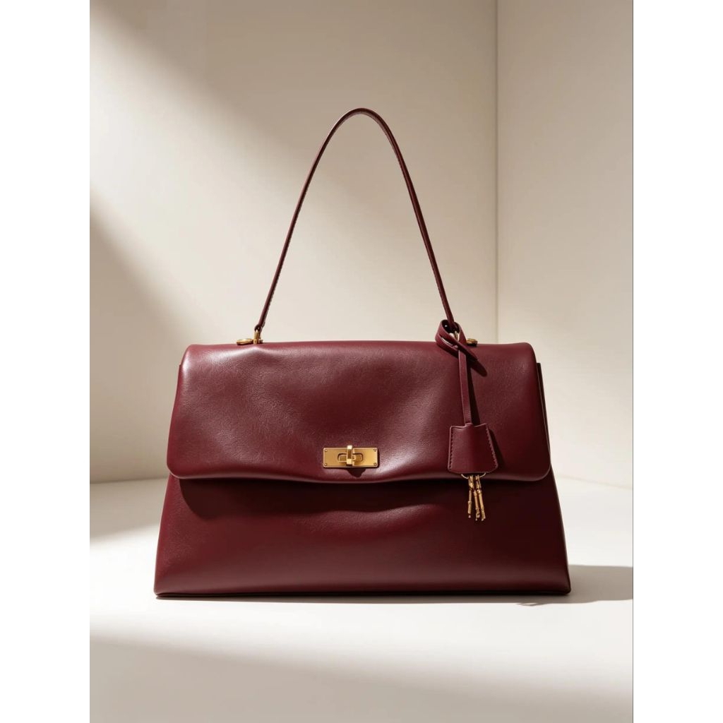 Tas Charles & Keith Kerry Top Handle Satchel Maroon