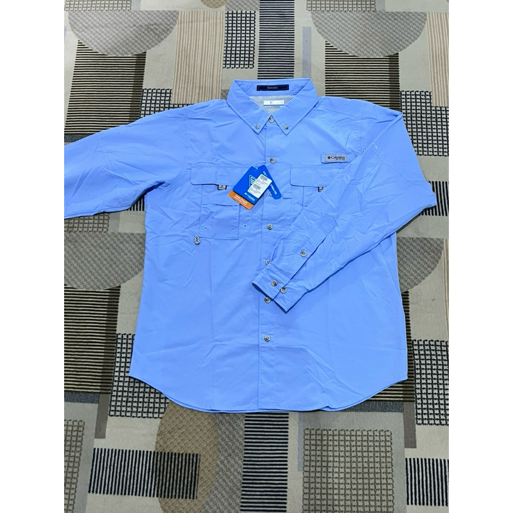 Kemeja Columbia PFG size M Biru