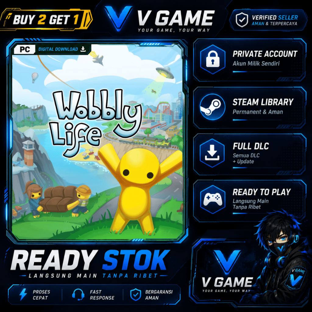 Wobbly Life PC Game | Open World Multiplayer dengan Gameplay Lucu dan Seru | V Game