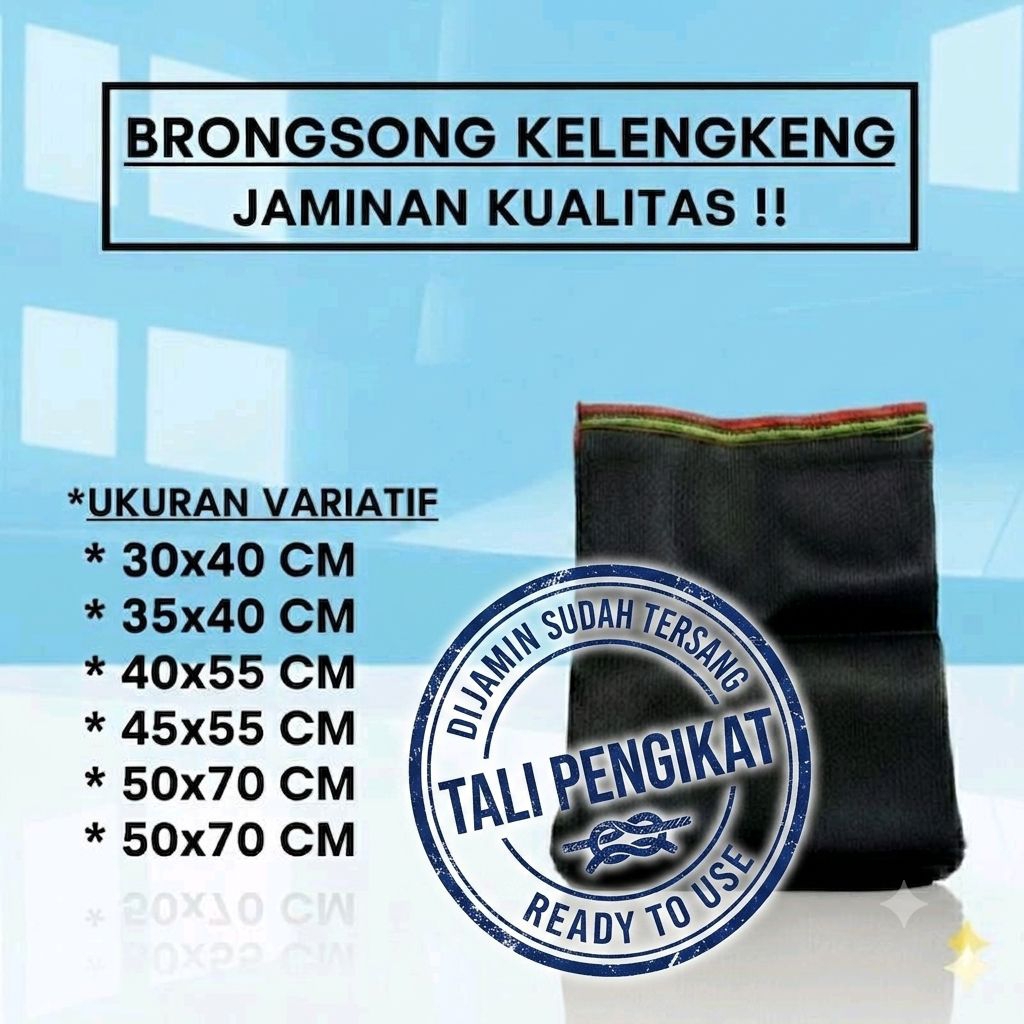 Brongsong kelengkeng-Brongsong buah kelengkeng-pengaman buah terpasang tali