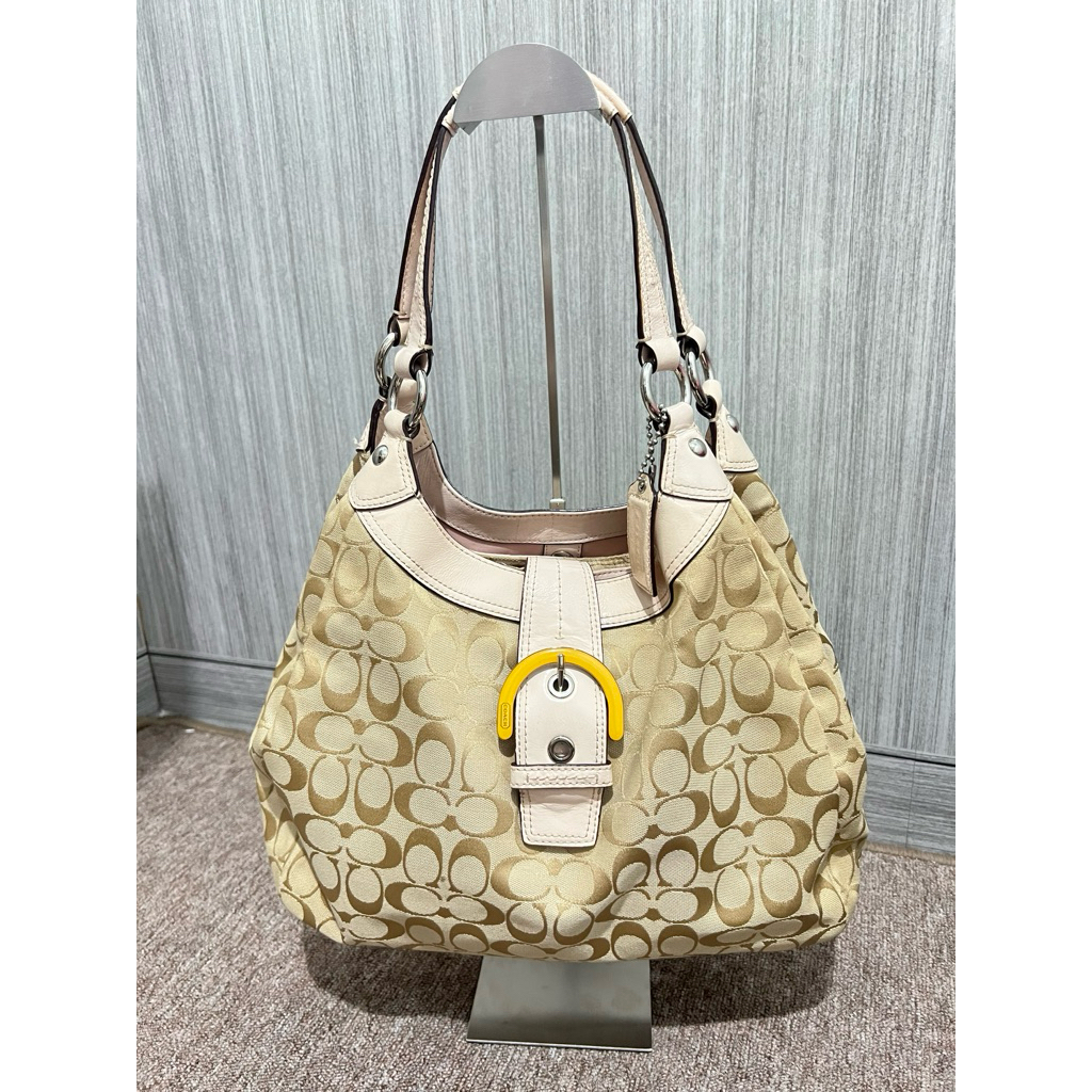 Coach Hobo / Shoulder Bag Cream Pink