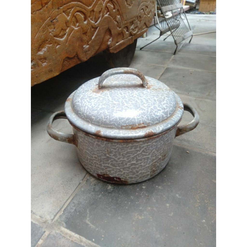 panci enamel jadul
