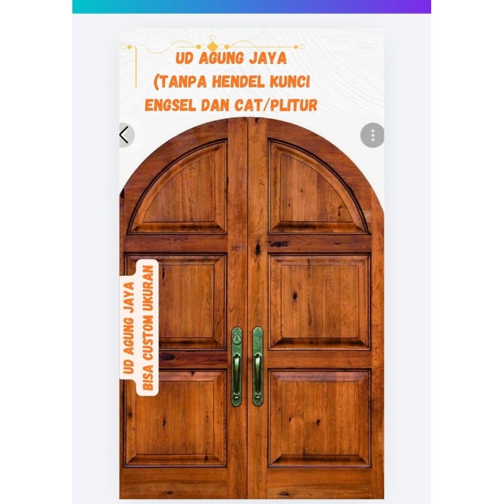 kusen +pintu kupu kupu /kupu tarung bahan kayu kamper dan meranti bisa custom